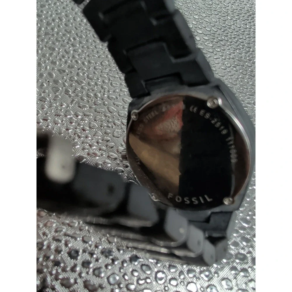 Fossil Berkley Ceramic Band, Black Dial Women's Watch CE1043 Crystal Bezel
